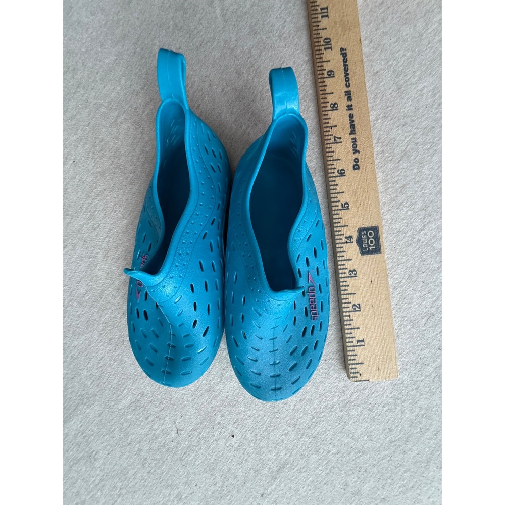 Speedo Surfwalker Pro Kids Water Shoes Teal Blue Slip On Size 9/10 US